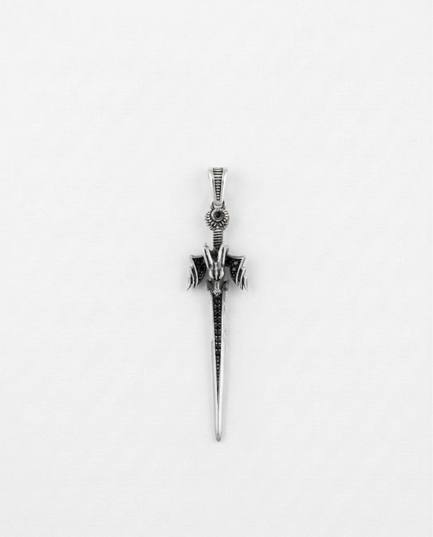 Oxidised Sword Pendant