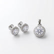 Silver Halo Pendant & Studs