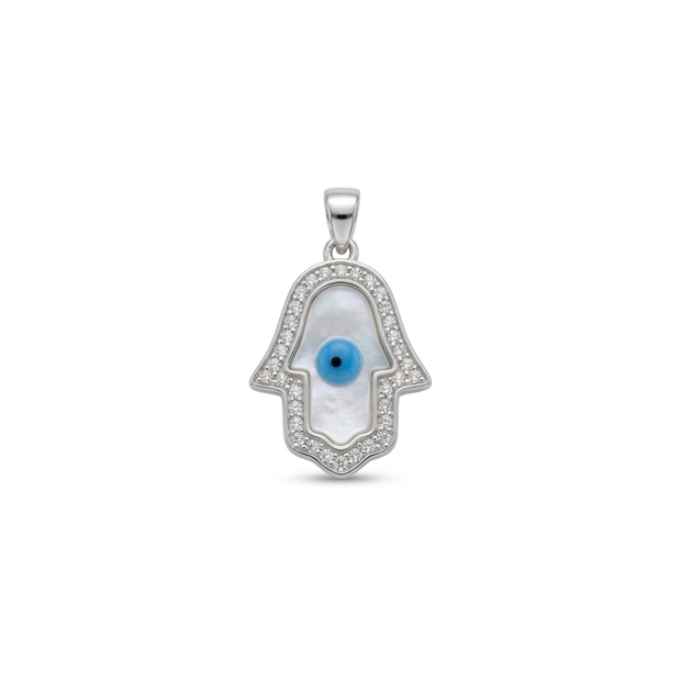 Hamsa Evil Eye Pendant