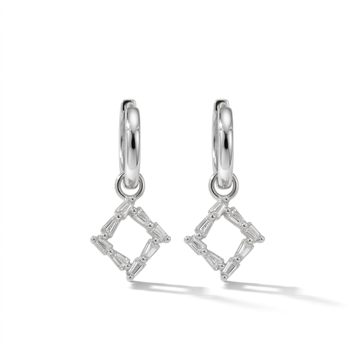 Crystal Square Hoop