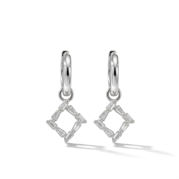 Crystal Square Hoop