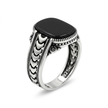Midnight Onyx Silver Ring