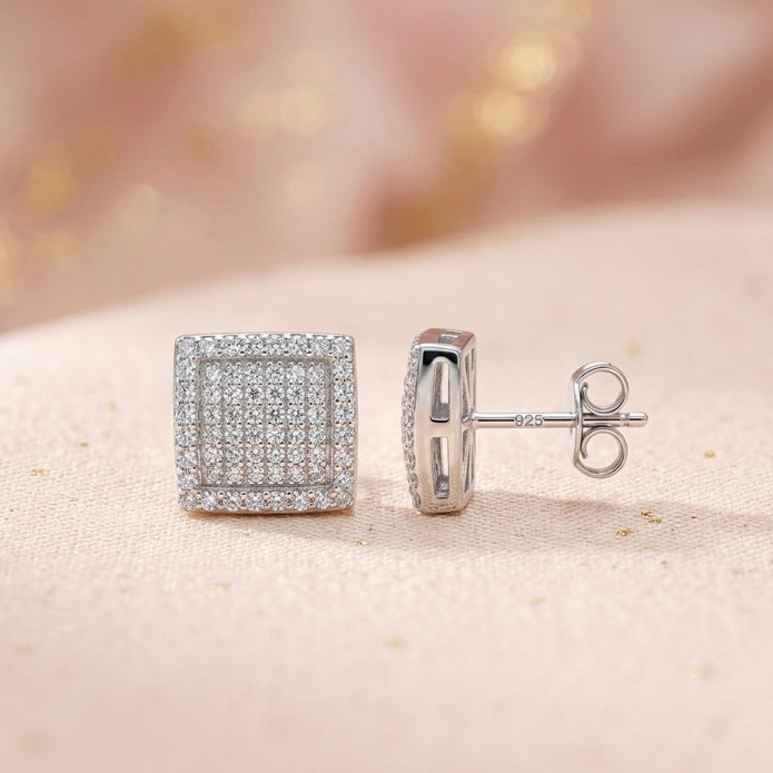 Pave Stud Earrings
