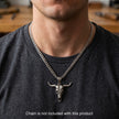 Oxidised Bull Skull Pendant