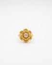 Gold Plated Floral Adjustable Ring