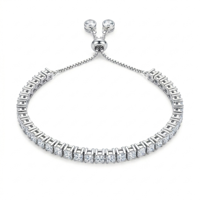 Royal Square Tennis Bracelet