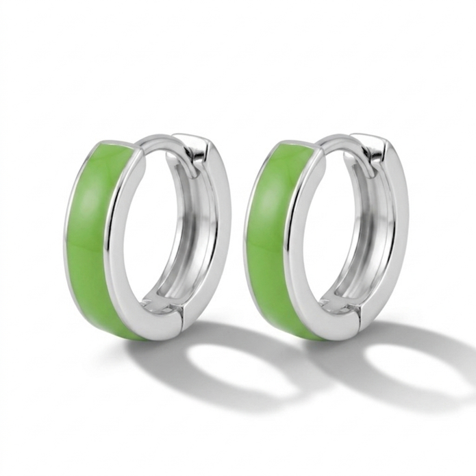 Girl Enamel Hoops