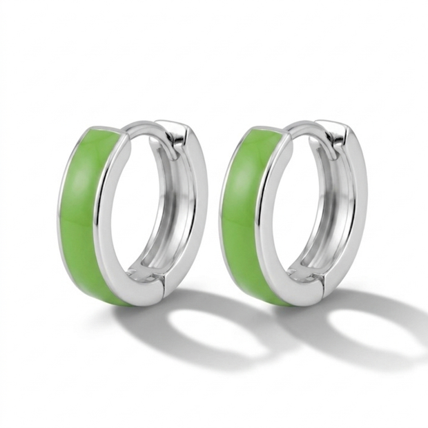 Girl Enamel Hoops