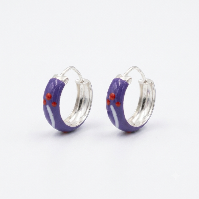 Lavender Bloom Hoops