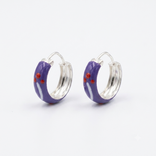 Lavender Bloom Hoops