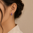Lavender Bloom Hoops