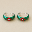 Flora Green Hoops