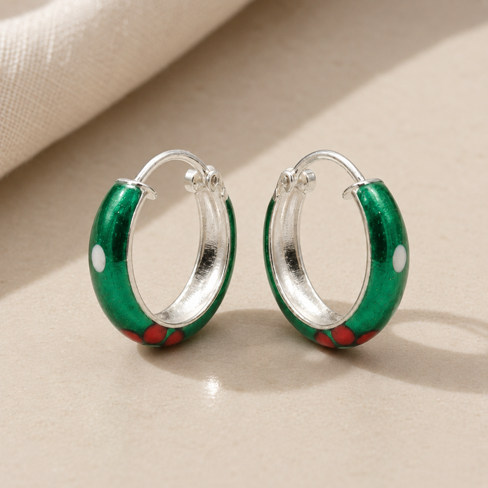 Flora Green Hoops