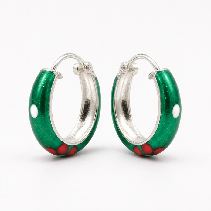 Flora Green Hoops