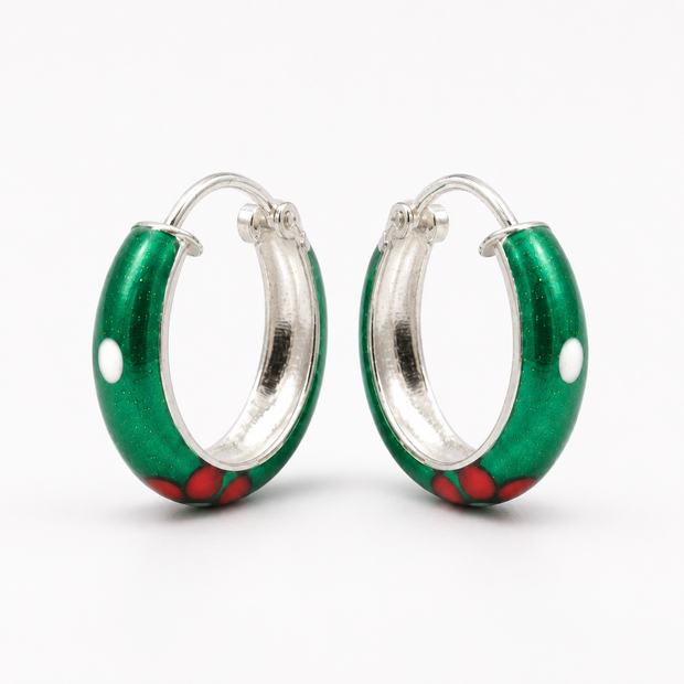 Flora Green Hoops