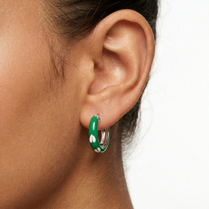 Verdant Petal Hoops
