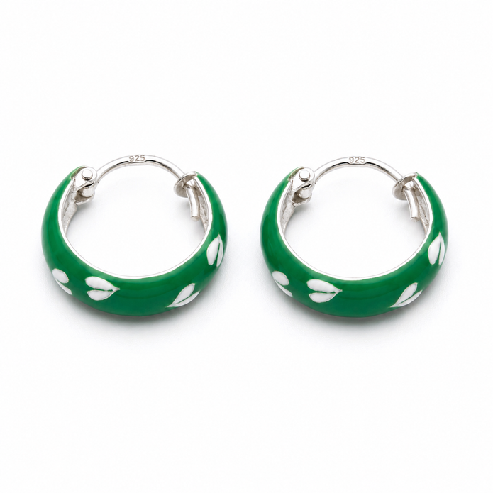 Verdant Petal Hoops