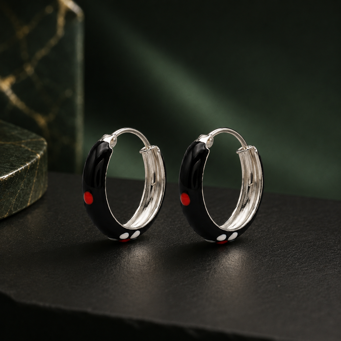 Midnight Bloom Hoops