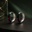 Midnight Bloom Hoops