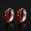 Crimson Bloom Hoops