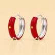 Crimson Bloom Hoops