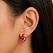 Crimson Bloom Hoops