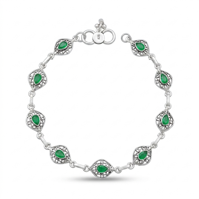 Emerald Link Anklet