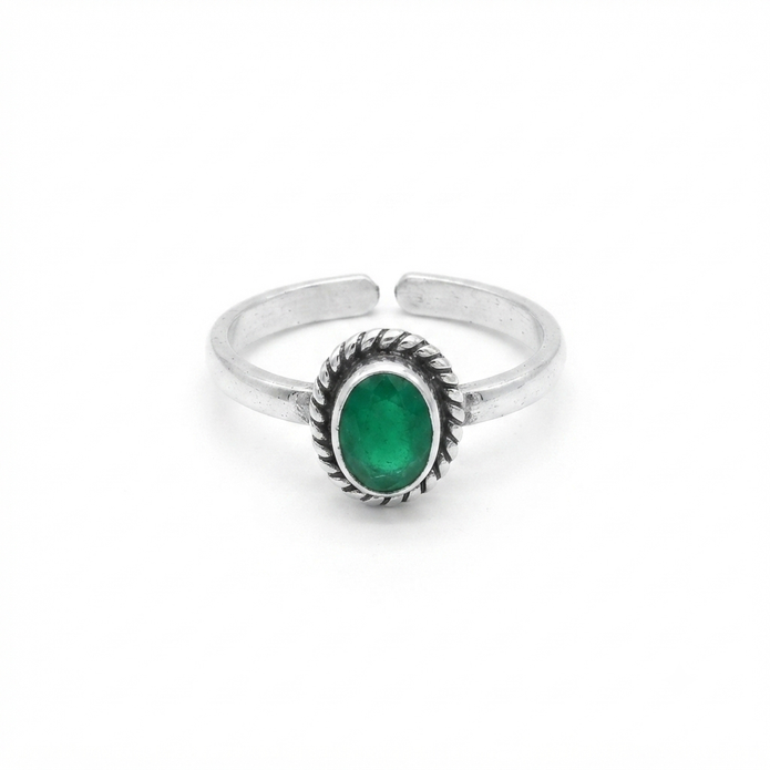 Emerald Aura Toe Ring