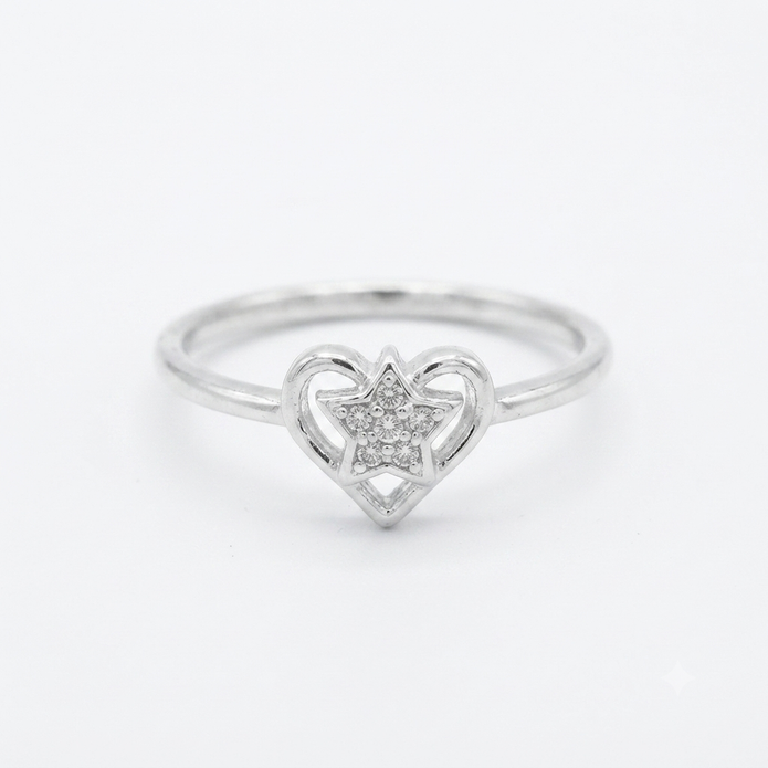 Starlit Heart Ring