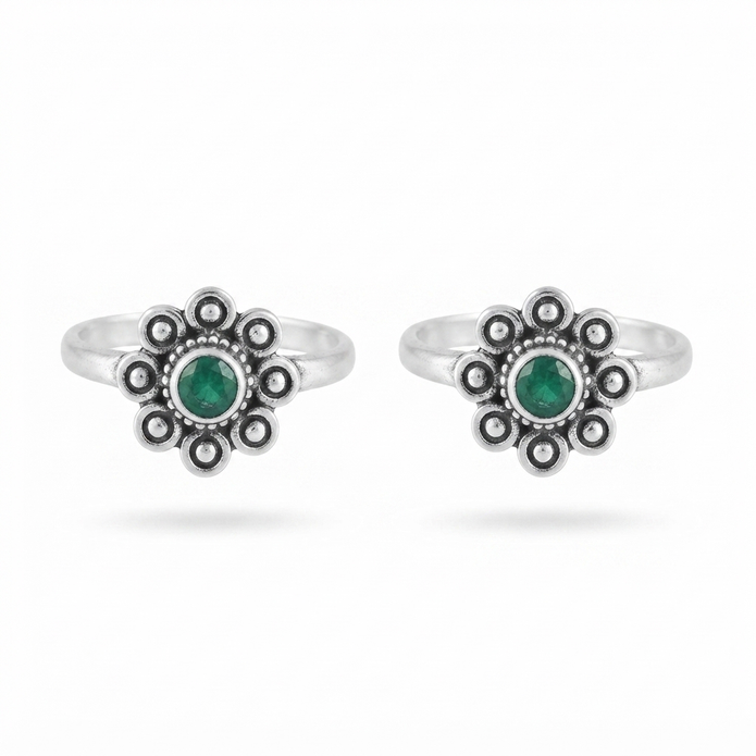 Floral Grace Toe Ring