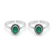 Oval Emerald Toe Ring