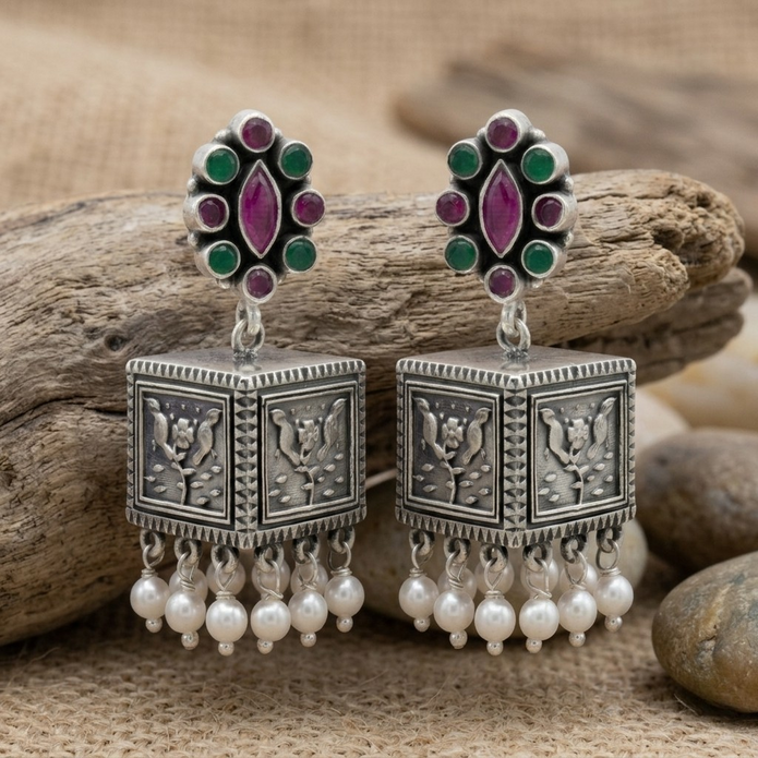 Royal Pearl Drop Jhumka
