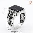 Midnight Onyx Silver Ring