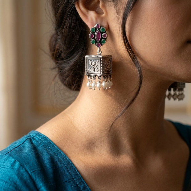 Royal Pearl Drop Jhumka