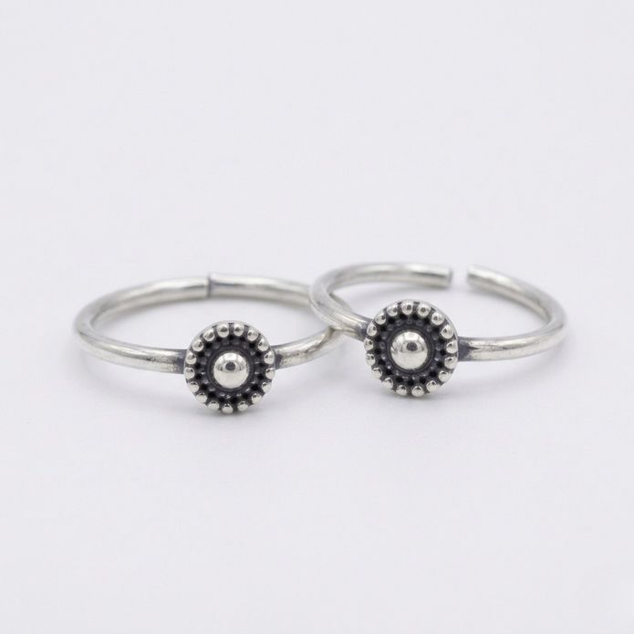 Oxidised Toe Rings
