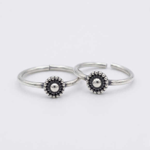 Oxidised Toe Rings