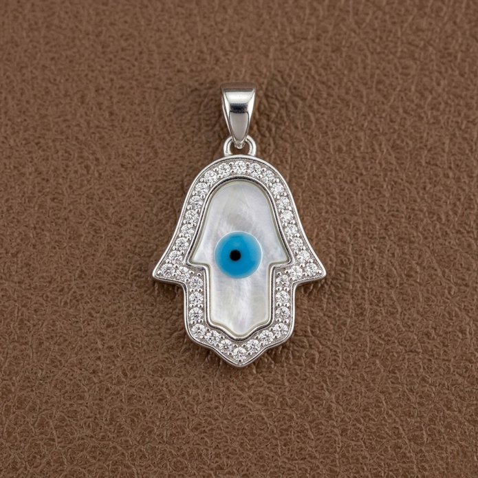 Hamsa Evil Eye Pendant