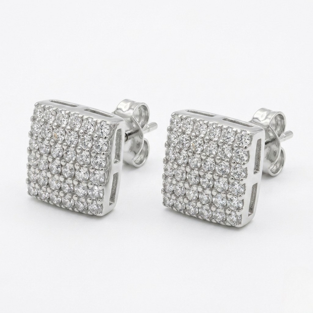 Pave Stud Earrings